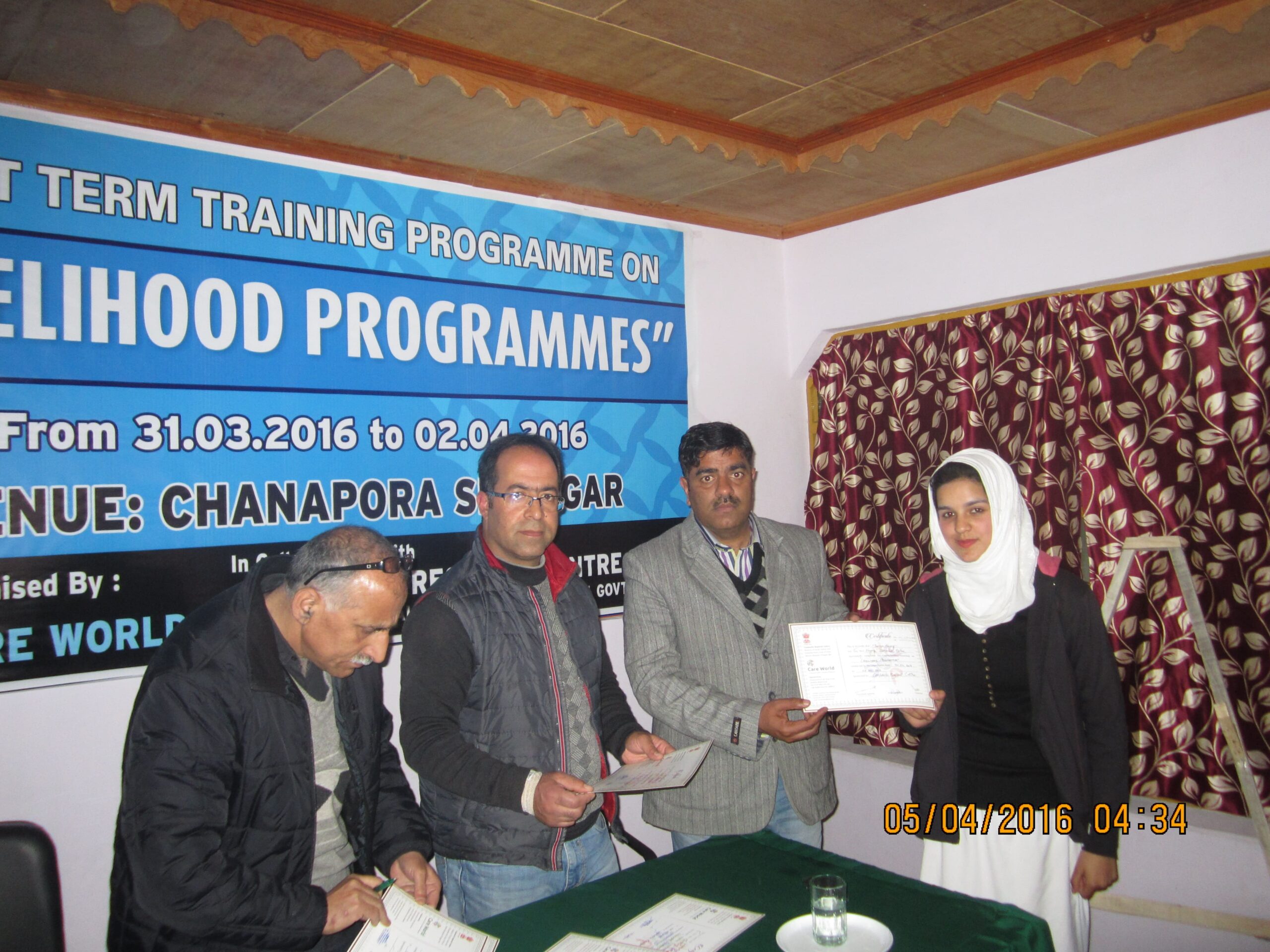 Short Term Programme on Livelihood Programmes