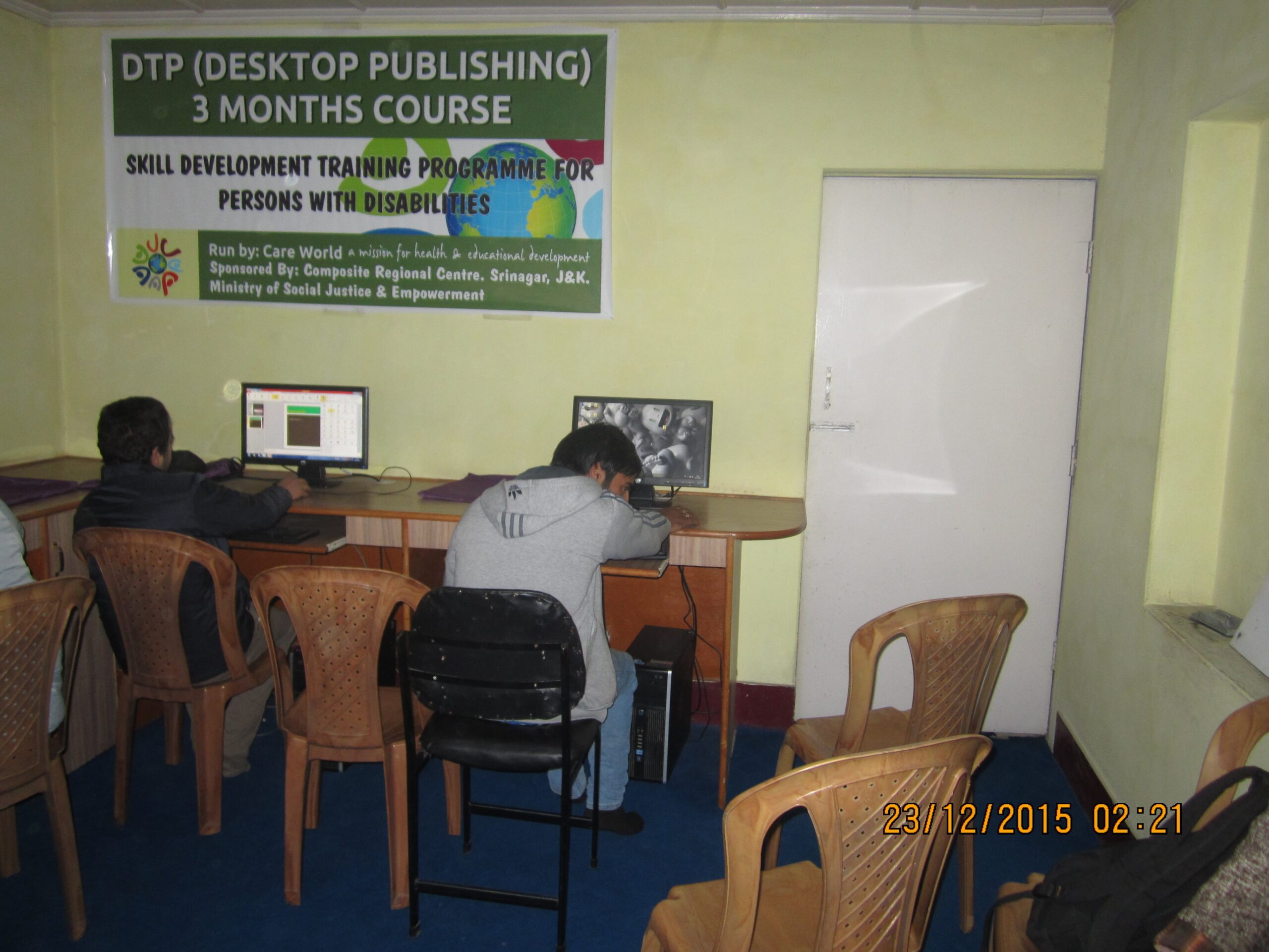 This 3 month skill development training programme for persons with disabilities.